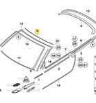 New Genuine Bmw E93 Series Convertible Upper Windshield Trim Molding Strip. Fixed Price $83.95.