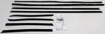 Window Sweeps Weatherstrip For 1968-1970 Buick Riviera Hardtop Black Front Rear. Fixed Price $345.50.
