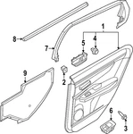 Genuine Nissan Door Window Belt Weatherstrip 82834-5MP0A. Fixed Price $134.26.