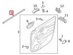 Niro De W/strip-fr Dr Belt I/s Lh 2016-2022 Wagon 1.6LPETROL-GENUINE New Kia. Fixed Price $42.19.