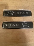 Triumph Stag MK2 Left Hand Right Wing Badges Plus Front Grille. Fixed Price $87.45.