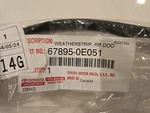 Genuine Oem Toyota Lexus 67895-0E051 Passenger Rh Rear Door Weather Strip Seal. Fixed Price $32.32.