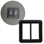 Black Dual 2 Rocker Switch Frame Bezel Trim Door Panel Cover Power Windows Locks. Fixed Price $19.95.