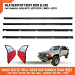 Outer Inner Weatherstrip Fr Door Belt Fit Toyota Pickup LN65 LN56 4RUNNER 84-89. Fixed Price $73.59.