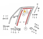 Porsche Window Channel Soft 1969-1998 911-542-905-00 91154290500. Fixed Price $37.50.