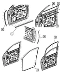 Genuine Mopar Front Door Belt Outer Weatherstrip Left 68245331AE. Fixed Price $99.22.