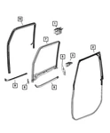 Genuine Mopar Door Glass Run Channel Weatherstrip Right 68271654AG. Fixed Price $72.77.