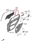 Kia Seltos SP2 Rh Rear Door Channel Assy 2019-2021 -genuine. Fixed Price $28.82.