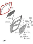Genuine New Rear Door Window Glass, Lh Run Hyundai Palisade 2019-2024. Fixed Price $127.99.