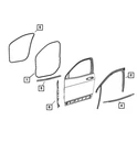 Genuine Mopar Door Glass Weatherstrip Left 68442229AA. Fixed Price $215.60.