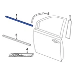 For Dodge Grand Caravan 08-20 Front Left Door Window Belt Weatherstrip. Fixed Price $135.82.