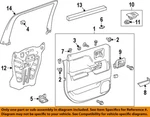 Gm Oem 14-19 Sierra 1500 Rear Door Interior Trim-belt W'strip 23229392. Fixed Price $134.99.