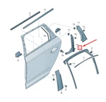 New Audi A4 Avant B9 Rear Left Door Window Guide 8W9839439D Original No Duty. Fixed Price $206.97.
