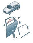 Audi Q5 Window Opening Seal Rear Right Inner 8R0839480B. Fixed Price $61.14.