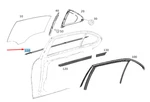 New Mb W212 Rear Left Door Window, Outer Seal Rail, A2127350165. Fixed Price $159.38.