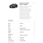2019 Toyota Camry Front Door Glass Inner Weatherstrip 68171-33110 Used Oem. Fixed Price $49.00.