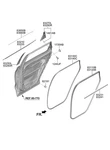 Genuine New Rr Dr Belt I/s Rh W/strip Suits Hyundai Santa Fe Elite 2023. Fixed Price $56.15.