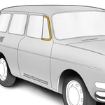 1962 1973 Vw Type Rh Vent Window Seal Rubber 311837626C 620MM. Fixed Price $51.95.