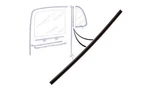 Economy Style Vent Window Back Edge Seals (pair) 1953-60 Ford Pickup Truck. Fixed Price $5.00.