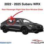 For 2022-2024 Subaru Wrx Passenger/right Side Rear Door Window Glass. Fixed Price $150.00.