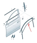 New Audi Q5 Fy Front Right Door Window Guide Trim Strip 80A837644G Original. Fixed Price $136.19.