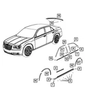 Genuine Mopar Door Belt Outer Weatherstrip Left 68200195AE. Fixed Price $115.89.