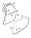 Genuine Mopar Door Belt Weatherstrip Right 68096406AD. Fixed Price $84.65.