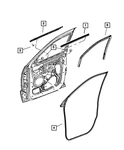 Genuine Mopar Front Door Belt Outer Weatherstrip Left 68257253AE. Fixed Price $160.29.