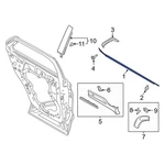 Ford Explorer 2020-2026 LB5Z7825860D Rear Right Door Belt Molding. Fixed Price $239.80.