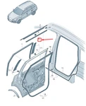 New Audi Q7 Rear Left Inner Door Window Aperture Seal 4L0839479 4L0-839-479. Fixed Price $62.50.