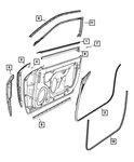 Genuine Mopar Front Door Belt Inner Weatherstrip Right 05056274AC. Fixed Price $87.53.