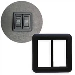 Black Dual 2 Rocker Switch Frame Bezel Trim Door Panel Cover Power Windows Locks. Fixed Price $19.95.