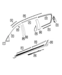 Genuine Mopar Quarter Trim Molding Right 68669808AA. Fixed Price $259.42.