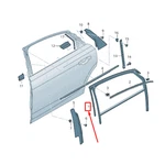 New Audi A8 Rear Left Door Window Manual 4N4839431A Genuine. Fixed Price $424.90.