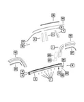 New Mopar 11-22 Grand Cherokee Daylight Opening Molding Rear Lh Door 68257473AD. Fixed Price $30.95.