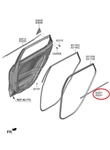 Kia Seltos SP2 Rear Door Belt I/s Lh W/strip 2019-2021 -genuine. Fixed Price $56.15.