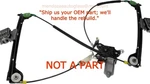 2002-5 Thunderbird Convertible Window Regulator Driver Premium Rebuild Service. Fixed Price $220.00.