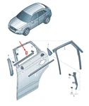 New Audi Q3 Rear Right Inner Window Aperture Seal 8U0839480 No Duty To. Fixed Price $41.97.