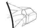 Mustang Door Glass Vertical Weatherstrip Fastback Rh 1969 - 1970. Fixed Price $10.95.