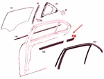 Mb W212 Window Rear Right Inner Sealing Rail A2127351665. Fixed Price $7.50.