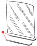 Door Glass Felt Wiper Set 1953 1954 1955 Ford Pickup Truck. Fixed Price $49.95.