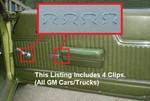 4 Nos Door/window Crank Handle Clips! Gmc C10 Truck Wagon Van C20 Camper. Fixed Price $29.00.