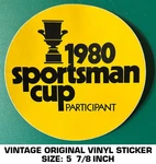 1980 Sportsman Cup Participant - Vintage Original Vinyl Decal Sticker. Fixed Price $10.12.