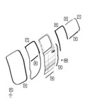 Genuine Mopar Door Belt Inner Weatherstrip Right 68285716AB. Fixed Price $12.45.
