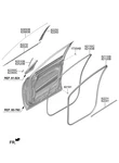Genuine New Fr Dr Belt I/s Lh W/strip Suits Hyundai Santa Fe Elite 2023. Fixed Price $57.27.