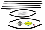 1968 1969 Ford Torino Fastback Door Window Felt Fuzzies Rubber Seal Pc Kit. Fixed Price $279.99.