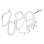 For Jeep Grand Cherokee Wk 22 Rear Left Outer Door Window Belt Weatherstrip. Fixed Price $149.08.