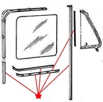 Usa Made Front Door Window Felt Channel Anti Rattle Kit 1956 Ford Pickup Truck. Fixed Price $279.95.