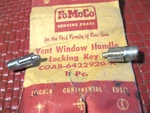 Nos 1960-1961 Ford Galaxie Fairlane Vent Wing Handle Locking Key Set. Fixed Price $18.49.