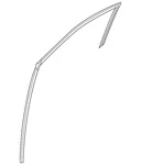 Genuine Nissan Run Weather-strip 80331-6TA0D. Fixed Price $77.44.
